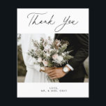 Folheto de Cartões de agradecimentos de Foto de Ca<br><div class="desc">Este eterno,  romântico,  apresenta um roteiro moderno emparelhado com texto ousado. Por favor,  entre em contato comigo se precisar de ajuda com este design.</div>