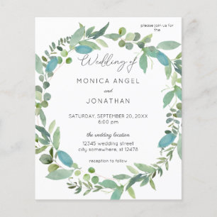 Folheto de Casamento Eucalyptus