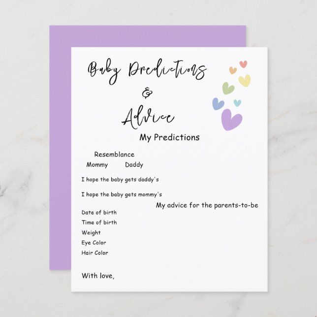 Folheto de Chá de fraldas de Corações Bonitos e Co (Frente/Verso)