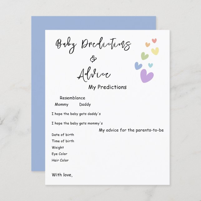 Folheto de Chá de fraldas de Corações Bonitos e Co (Frente/Verso)