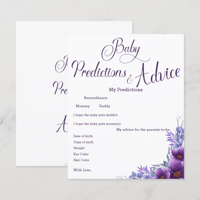 Folheto de Chá de fraldas de Flor Puro com Aquarel (Frente/Verso)