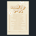 Folheto de chá de panela de Daisy Retro<br><div class="desc">Quem conhece o melhor jogo de chá "Ela preferencialmente" da Noiva. Design de margarida retrô.</div>