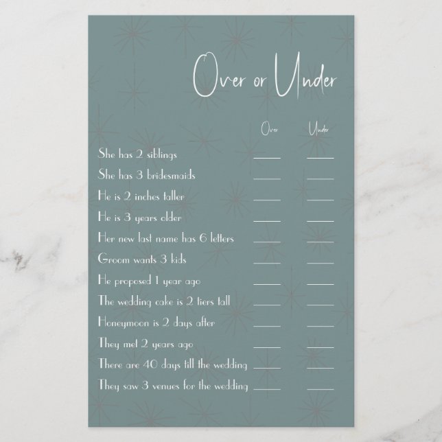 Folheto de Chá sobre ou abaixo do Casal (Frente)