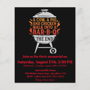 Folheto de CHURRASCO Engraçado