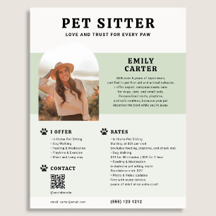 Folheto de Código QR do Sage Fotográfico Pet Sitte