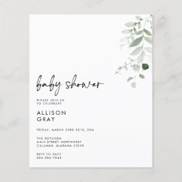 Folheto de Convite para Bebês do ORÇAMENTO