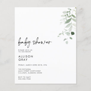 Folheto de Convite para Bebês do ORÇAMENTO