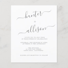 Folheto de Convite para Casamento de Orçamento