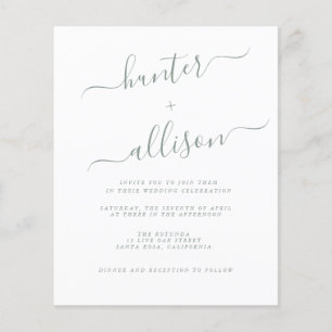 Folheto de Convite para Casamento de Orçamento