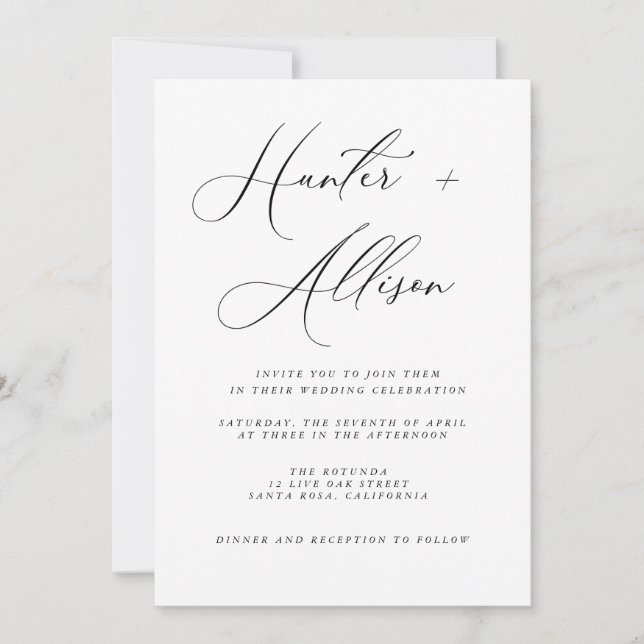 Folheto de Convite para Casamento de Orçamento (Frente)