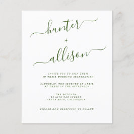 Folheto de Convite para Casamento de Orçamento