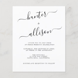 Folheto de Convite para Casamento de Orçamento