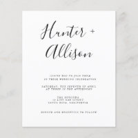 Folheto de Convite para Casamento de Orçamento