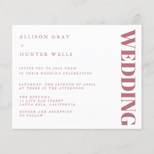 Folheto de Convite para Casamento de Orçamento