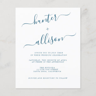 Folheto de Convite para Casamento de Orçamento