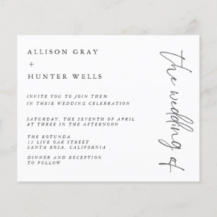 Folheto de Convite para Casamento de Orçamento