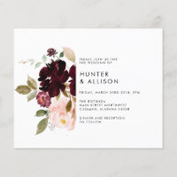Folheto de Convite para Casamento Floral