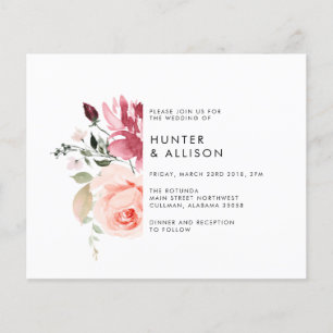 Folheto de Convite para Casamento Floral