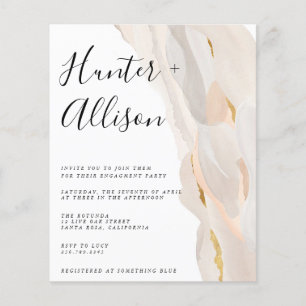 Folheto de Convite para Festa de noivado de Orçame