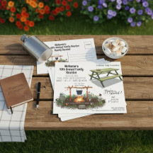 Folheto de Convite para Reunião Familiar Amigável 