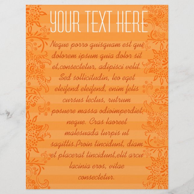 Folheto de cor laranja esmagada (Frente)