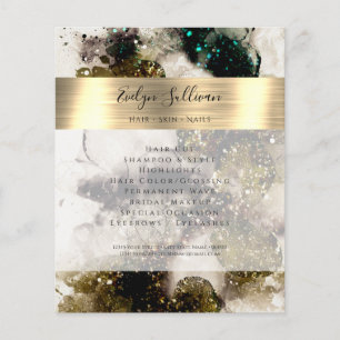 Folheto de cor verde-esmeralda-oliva