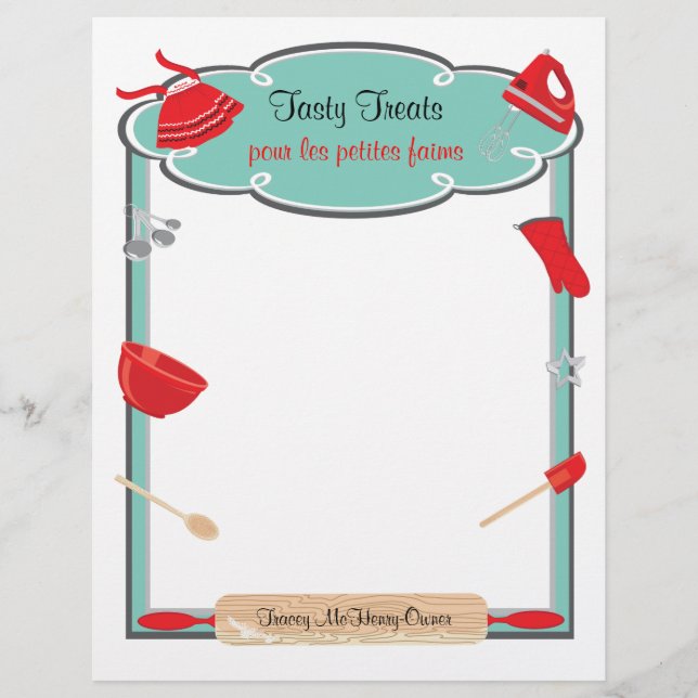 Folheto de cozinhar e folheto informativo (Frente)