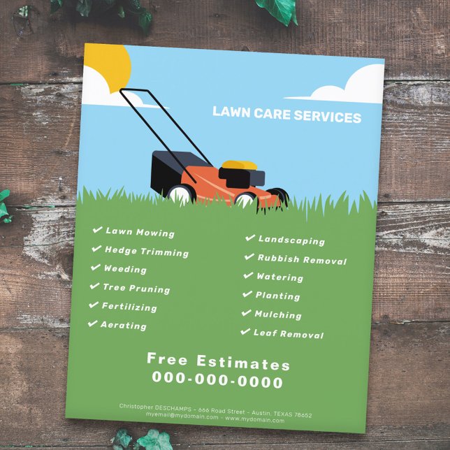 Folheto de Cuidados Lâmpadas (Lawn Care Flyer)