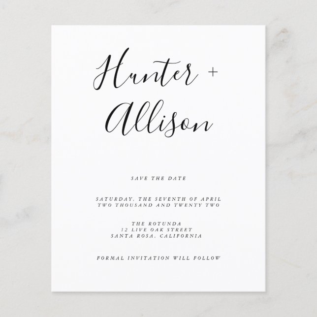 Folheto de Data do Orçamento Salva (Frente)