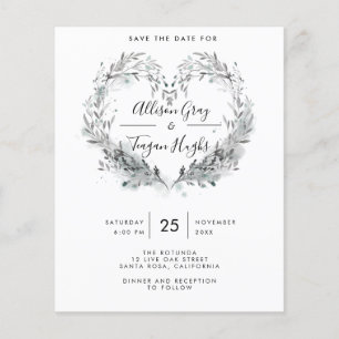 Folheto de Data do Orçamento Salve o Folheto de D