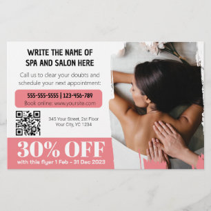 Folheto de Desconto do Terapêutico com Massagem de