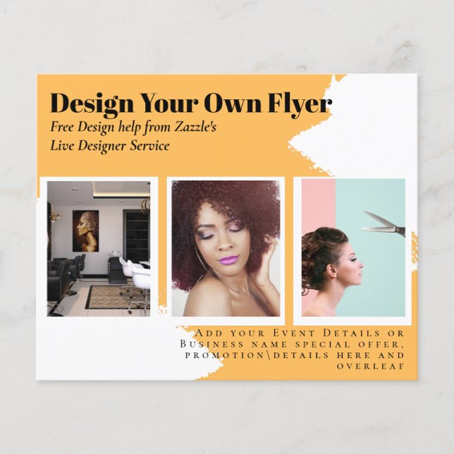 Folheto de Design Abstrato Modelo amarelo-amarelo- (Frente)