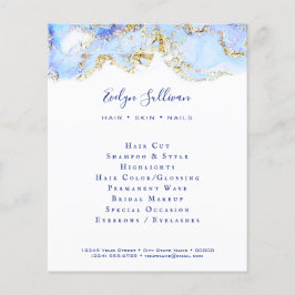 Folheto de Design Blue Marbling