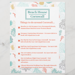 Folheto de Design Coral - Coisas para Fazer em Tor