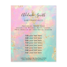 folheto de design de foto opal