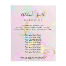 folheto de design de foto opal rosa