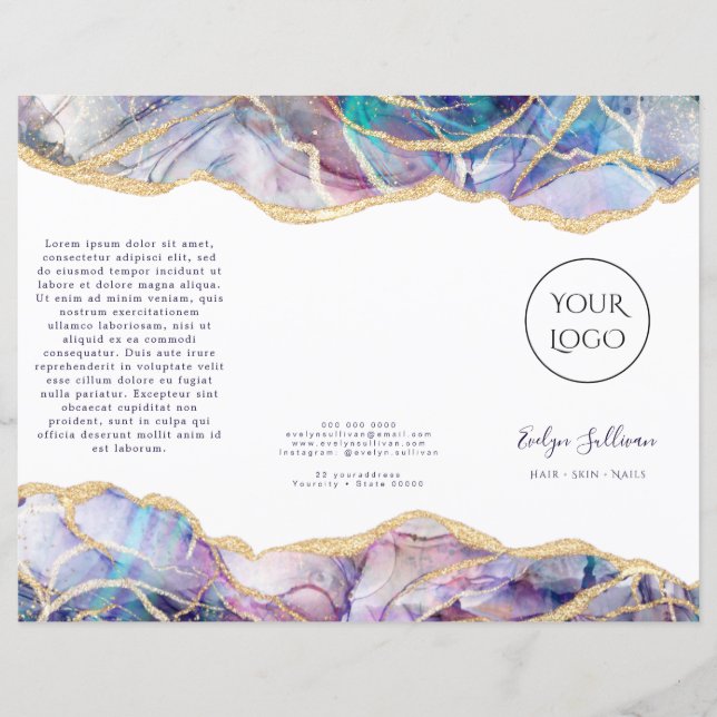 Folheto de design de Opal Escuro (Frente)