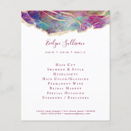 Folheto de Design Opal Fuchsia Aquamarine