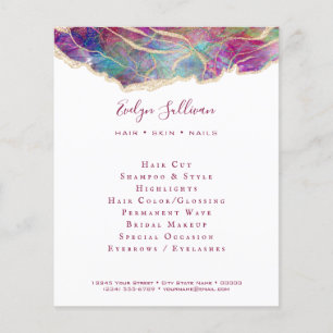 Folheto de Design Opal Fuchsia Aquamarine