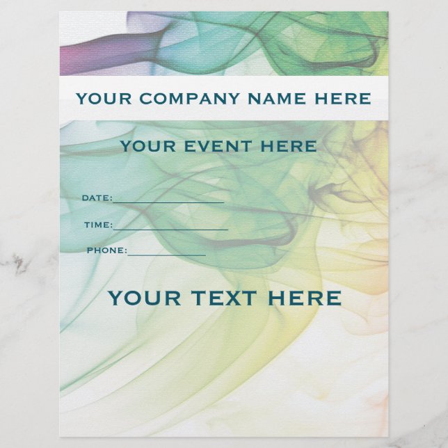 Folheto de Escritório Moderno e Elegante 21,59 cm  (Frente)