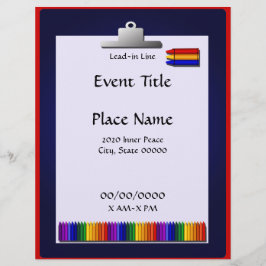 Folheto de Evento de Design de Giz de Cera para Pr