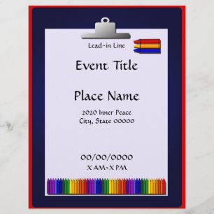 Folheto de Evento de Design de Giz de Cera para Pr