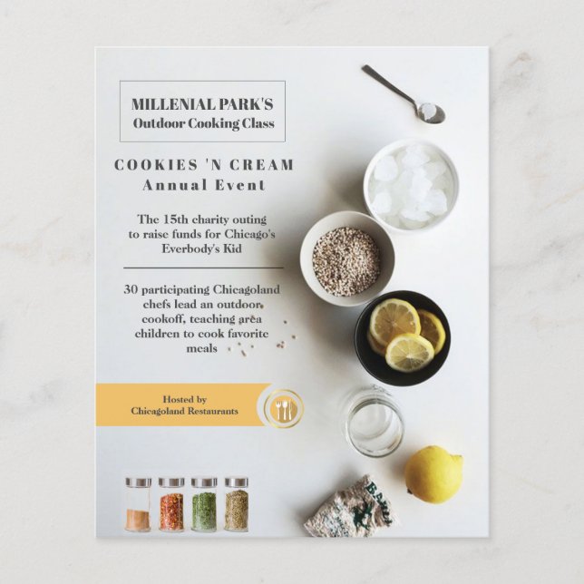 folheto de evento do cozinhar (Frente)