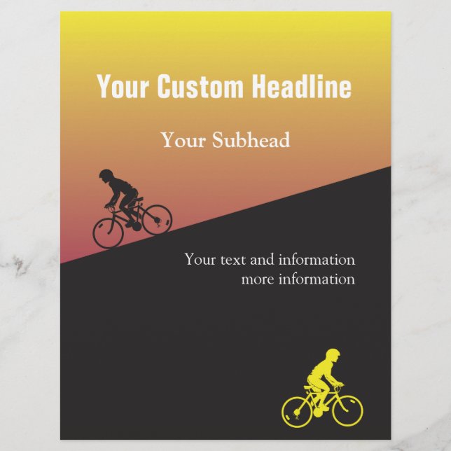 Folheto de Eventos Bicicletas com Texto Personaliz (Frente)