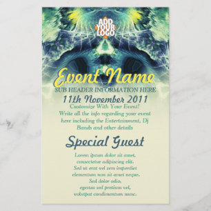 Folheto de Eventos Personalizados de Arte Fratural