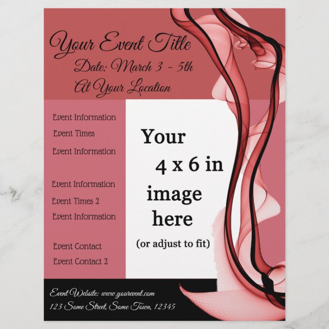 Folheto de eventos polivalentes para vinho tinto (Frente)