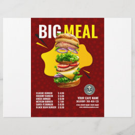Folheto de Exibição do Menu Burger Creative