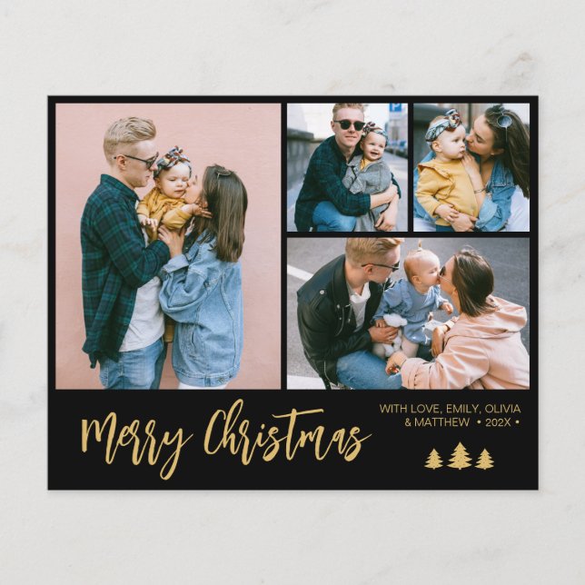 Folheto de Férias de Natal do Pine de Colagem de S (Frente)