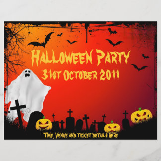 Folheto de festas de Halloween