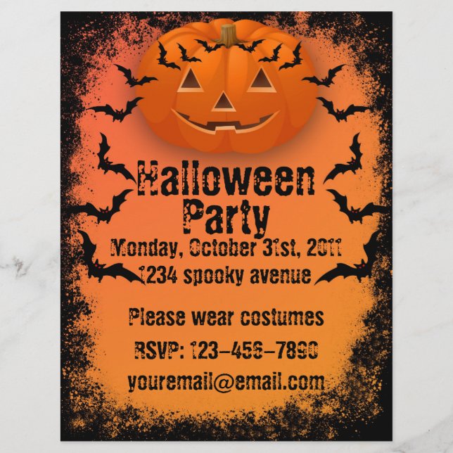 Folheto de Festas de Halloween (Frente)